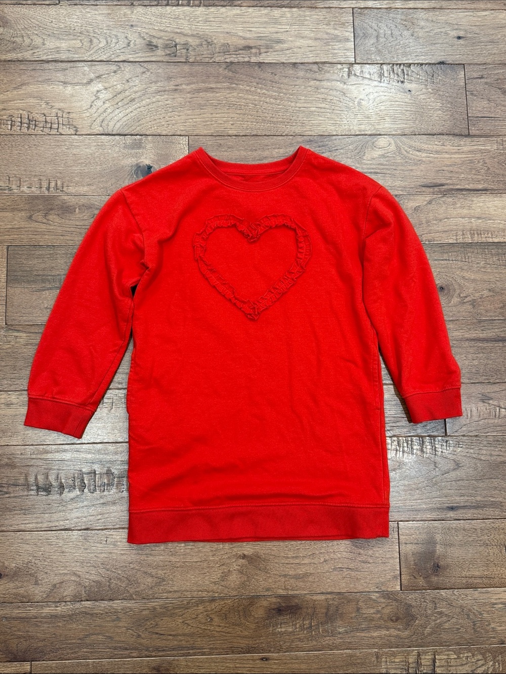 Cat & Jack Girls Red Heart Sweatshirt - Size M (8)
